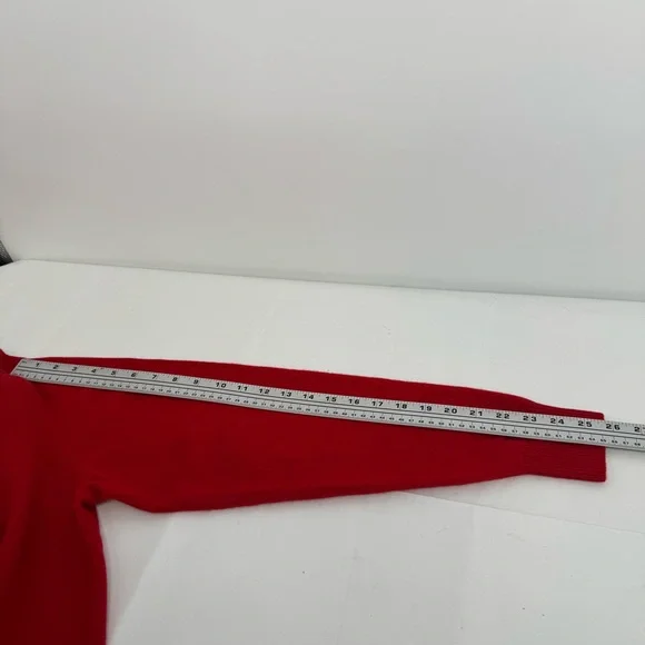$200 Daniel Cremieux Men’s LLuxury 100% Cashmere V Neck Pullover Red Sweater